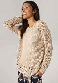 Aniston Selected Openwork Knit Sweater – Lightweight Net-Look Design