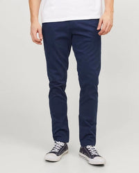 Schmal geschnittene Chino-Hose – Marineblau