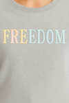 Pastel FREEDOM Sweatshirt – Light Grey