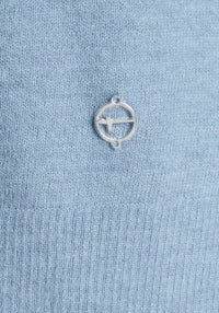 Light Blue Knit Hoodie Dress – Cozy & Casual